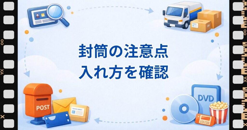 ツタヤディスカス返却封筒の注意点